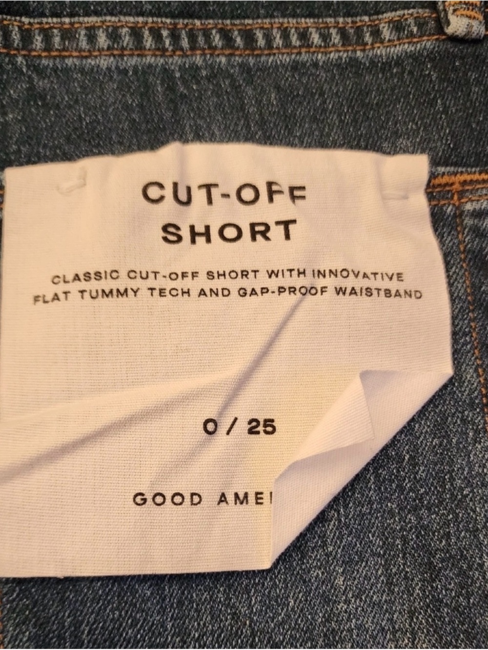 Good American Indigo Cut-Off Denim Shorts - Picture 4 of 6